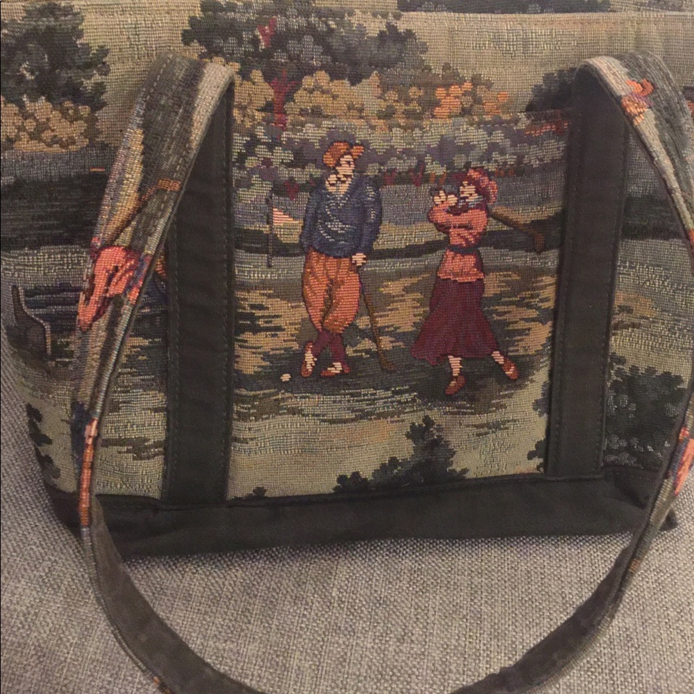 1980s bag.  Vintage Golfing Couple.